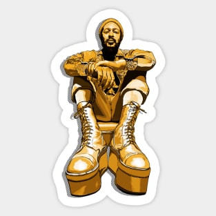 Marvin's Platform Boots- yellow monochrome Sticker